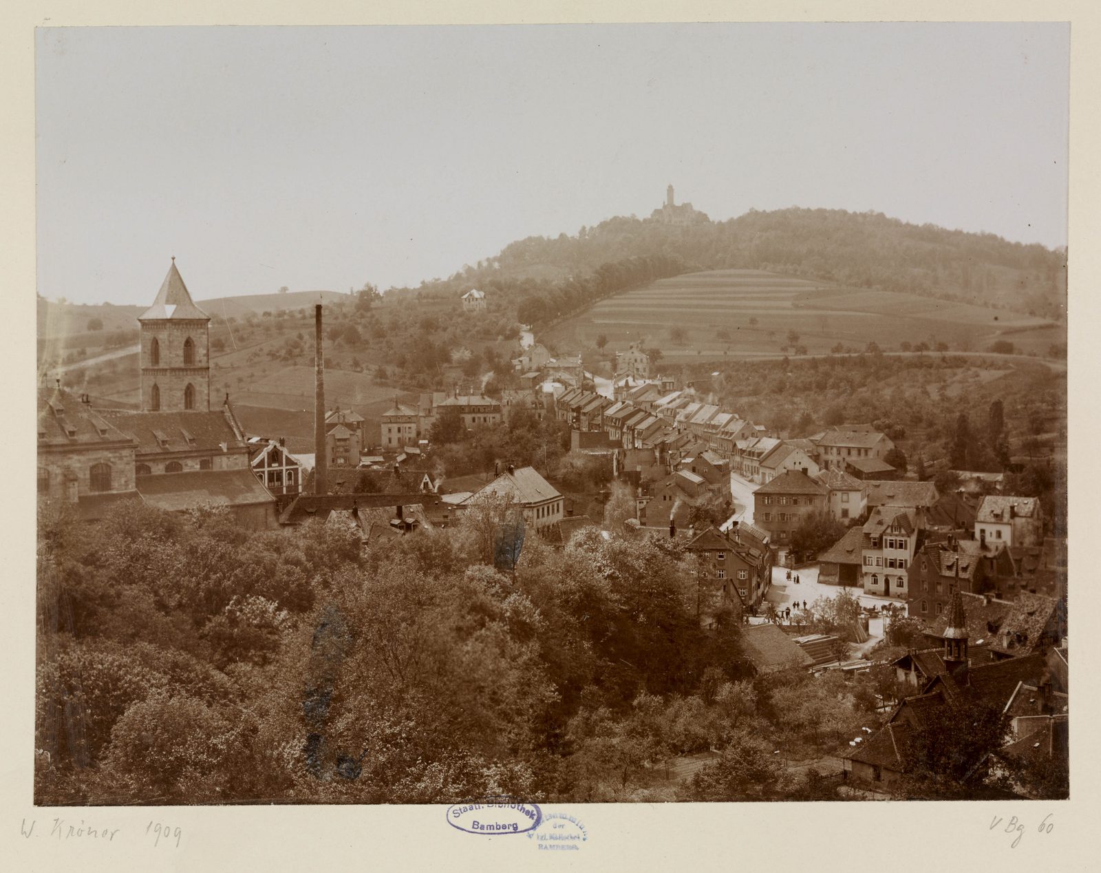 Wilhelm Kröner: Bamberg: Im Domgrund; Altenburger Straße. Fotografie 7. oder 8.5.1909