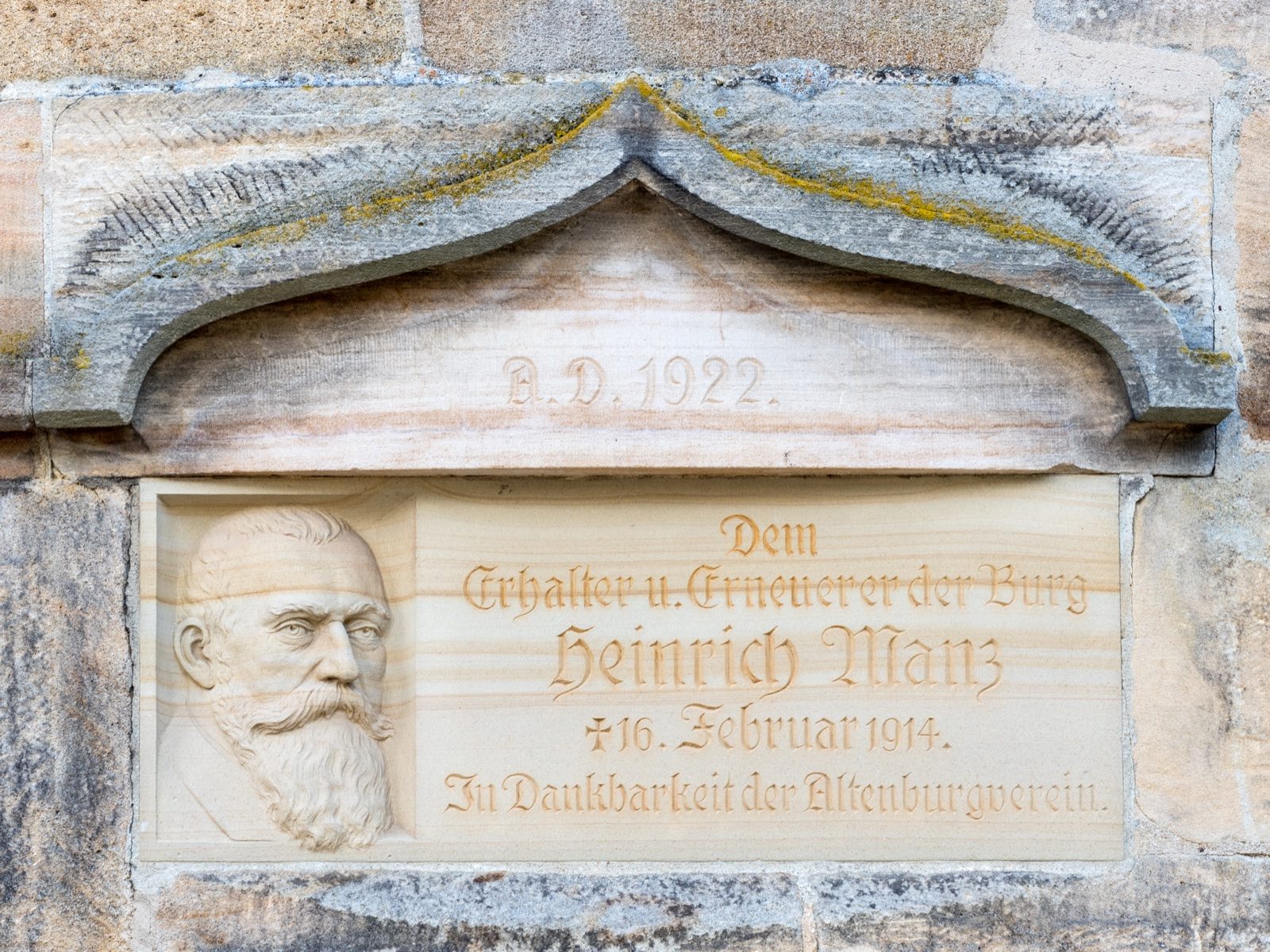 Der entschlossene Geldgeber: Heinrich Manz, historische Ansicht der Altenburg
